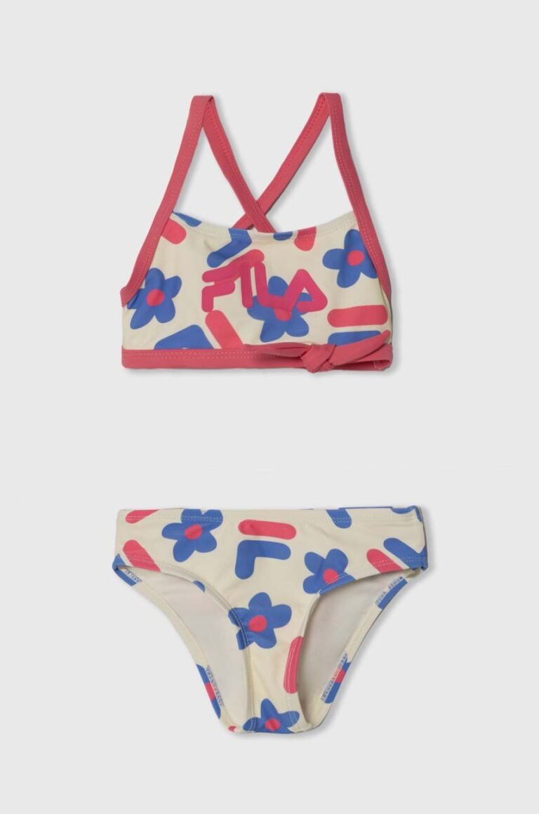 Fila costum de baie pentru copii din două piese SANOK culoarea roz