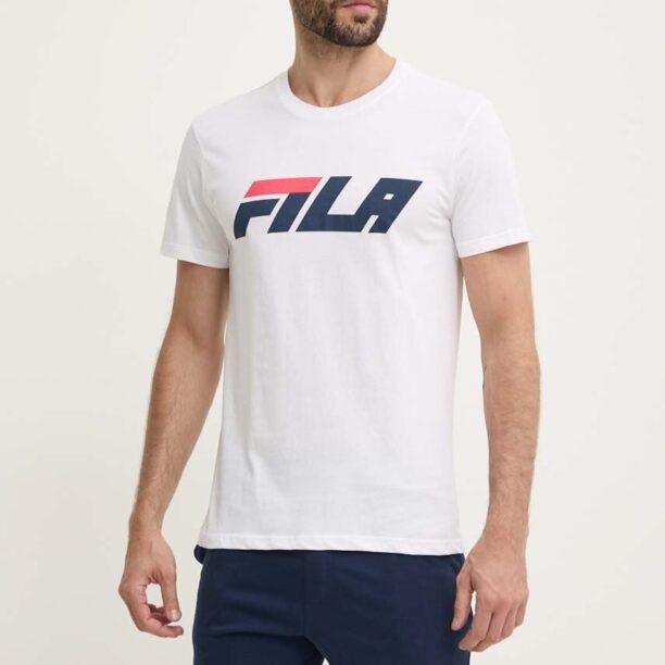 Fila pijamale de bumbac culoarea alb