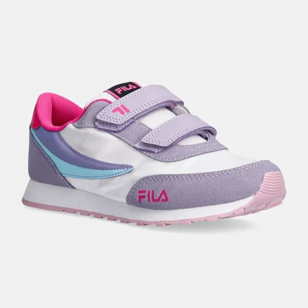 Fila sneakers pentru copii ORBIT REVOLUTION velcro culoarea violet