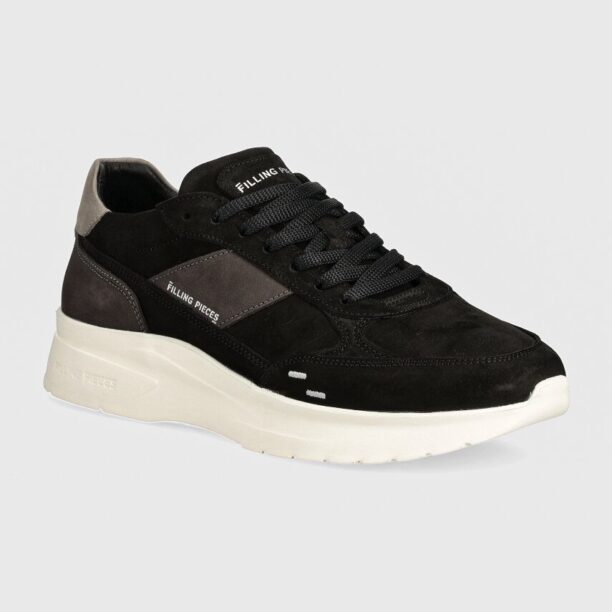 Filling Pieces sneakers din piele intoarsă Jet Runner culoarea negru