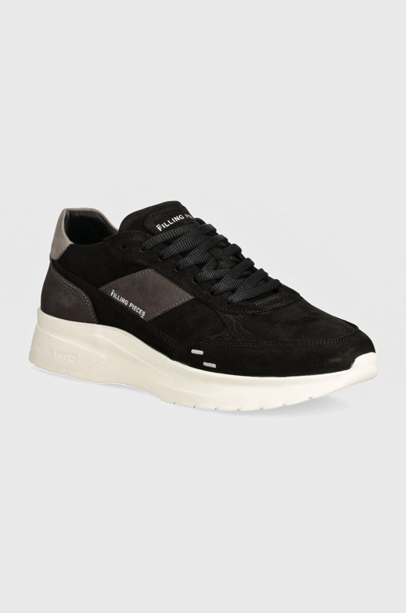 Filling Pieces sneakers din piele intoarsă Jet Runner culoarea negru