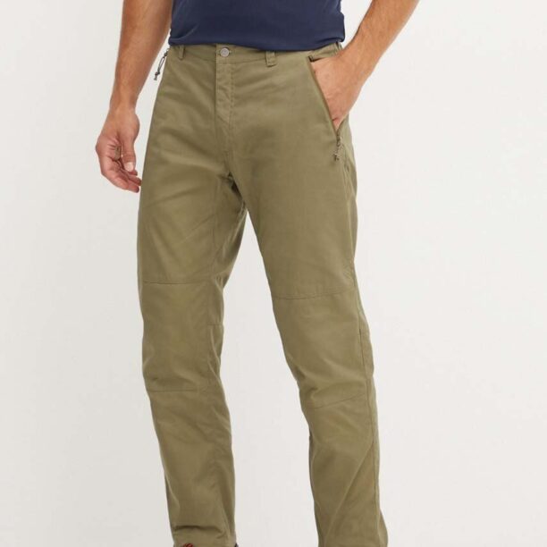 Fjallraven pantaloni de exterior Vardag culoarea verde