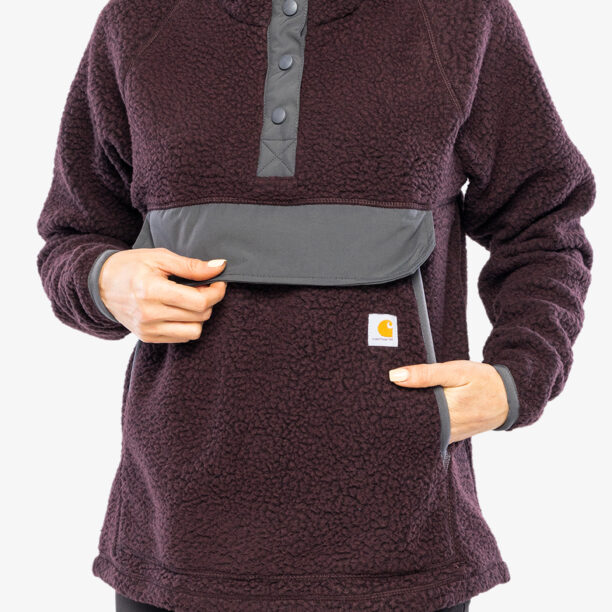 Fleece femei Carhartt Relaxed Fit Fleece Pullover - blackberry heather