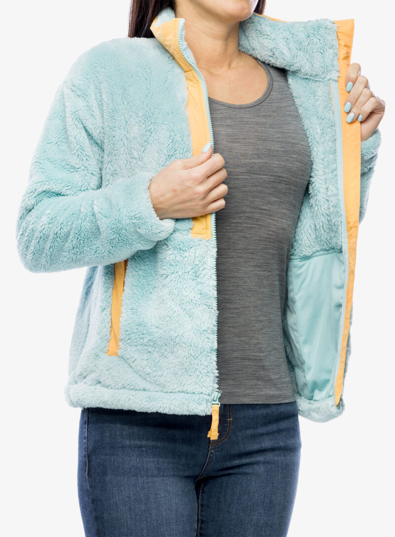 Original Fleece femei Columbia Boundless Discovery Sherpa Full Zip - aqua haze/sunset peach