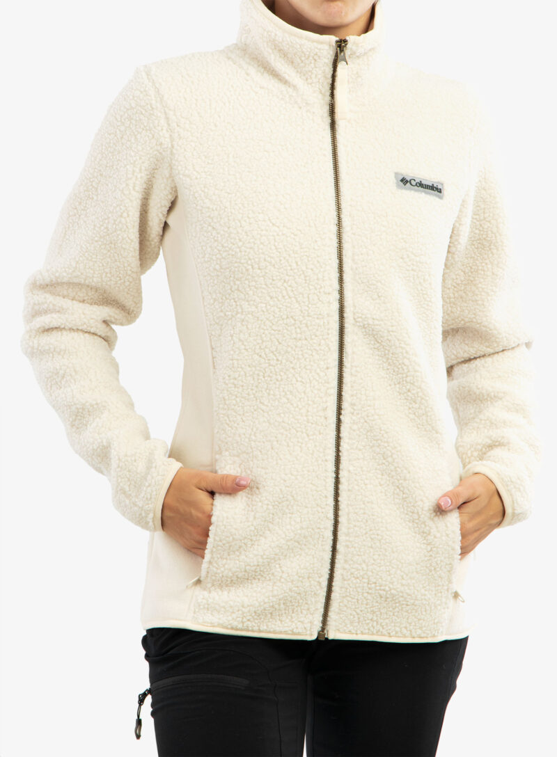 Fleece femei Columbia Panorama Full Zip - chalk