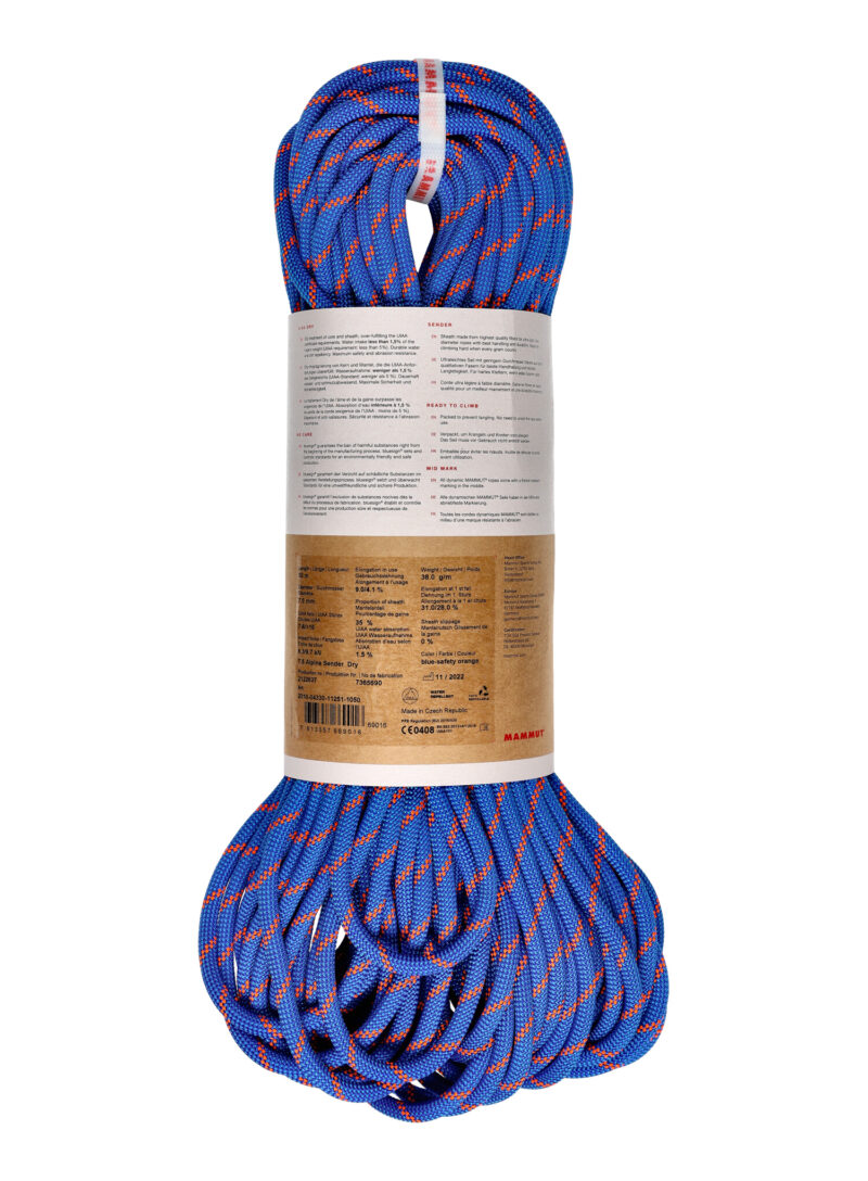 Cumpăra Funie dublă Mammut 7.5 Alpine Sender Dry Rope 50 m - blue/safety orange