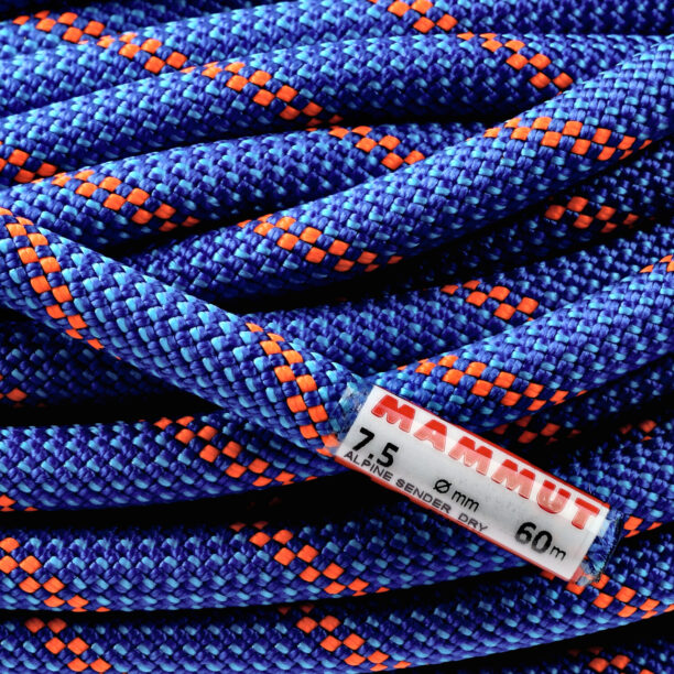 Preţ Funie dublă Mammut 7.5 Alpine Sender Dry Rope 60 m - blue/safety orange