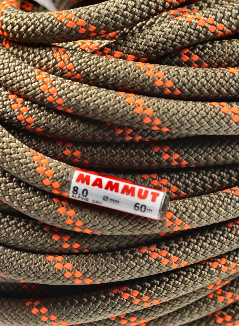 Funie dublă Mammut 8.0 Alpine Dry Rope 60 m - boa/safety orange preţ