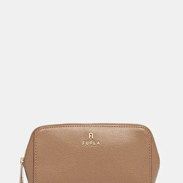 Furla punga cosmetice culoarea maro