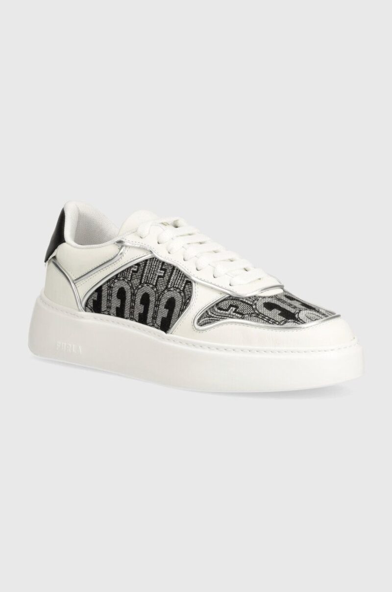 Furla sneakers Lace-Up culoarea alb