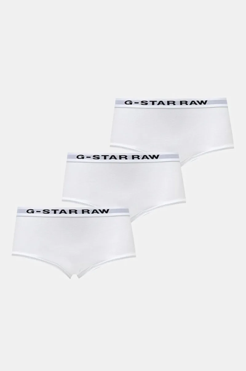 G-Star Raw chiloti 3-pack culoarea alb