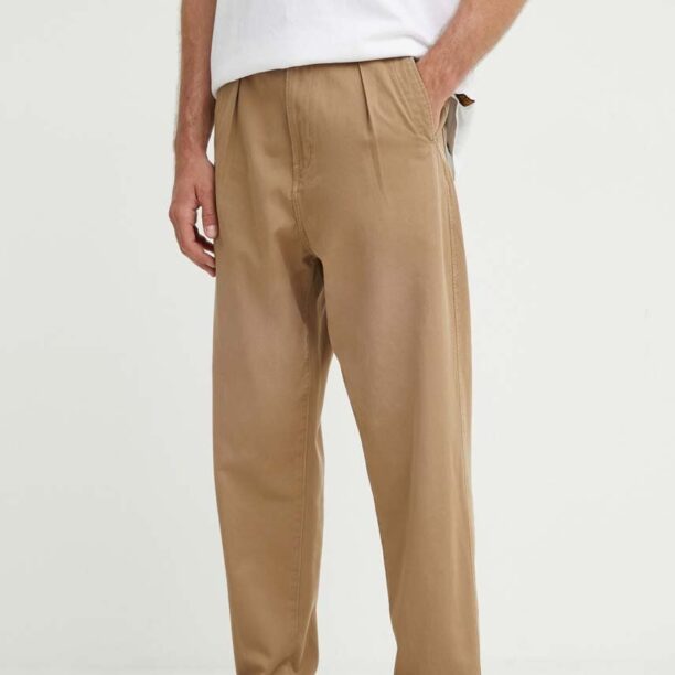 G-Star Raw pantaloni de bumbac culoarea maro