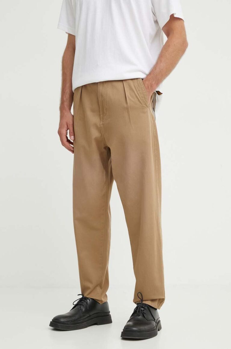 G-Star Raw pantaloni de bumbac culoarea maro