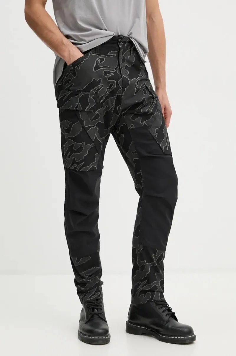 G-Star Raw pantaloni de bumbac culoarea negru