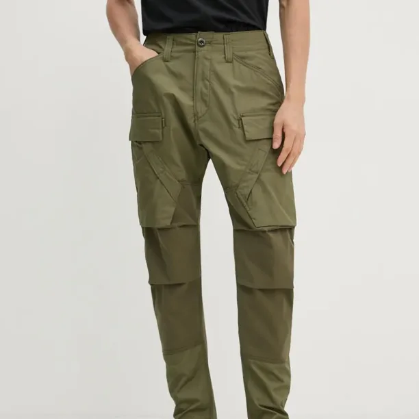 G-Star Raw pantaloni de bumbac culoarea verde