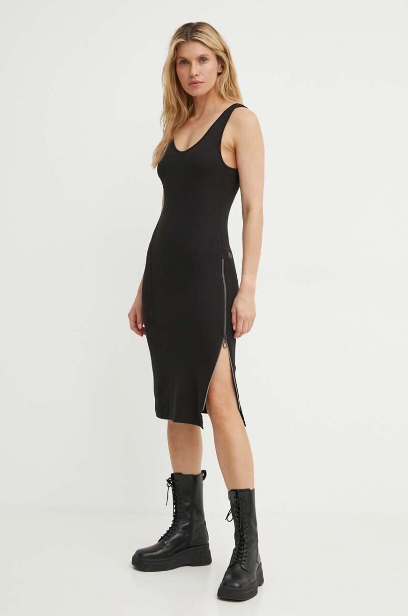 G-Star Raw rochie din bumbac culoarea negru