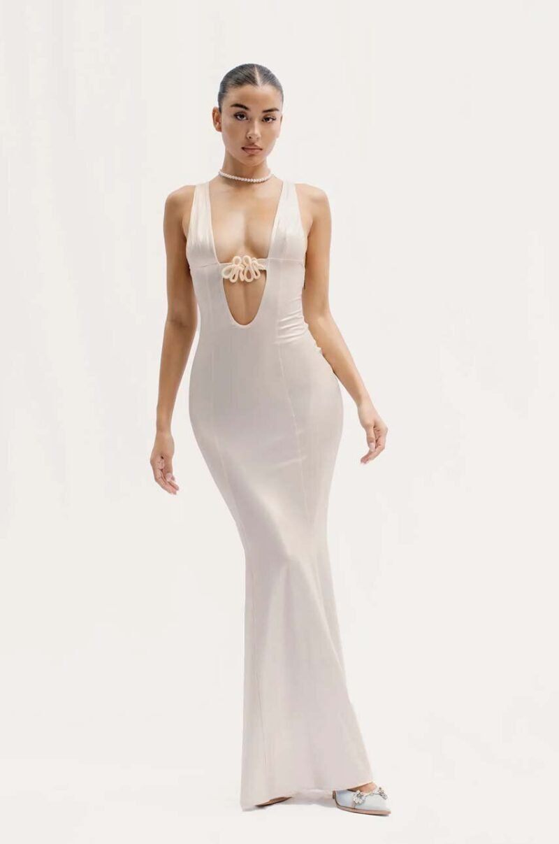 GOD SAVE QUEENS rochie NYMPH DRESS culoarea alb