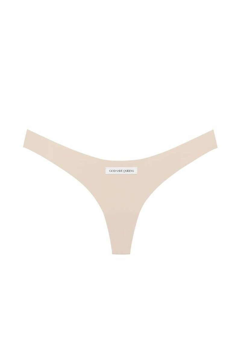 GOD SAVE QUEENS tanga SECOND SKIN THONG culoarea bej