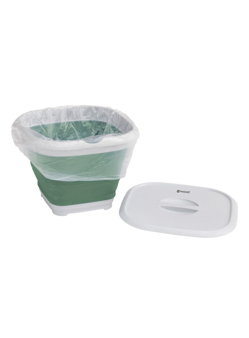 Original Găleată Outwell Collaps Bucket Square w/lid - shadow green