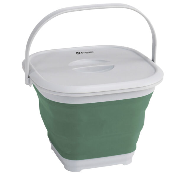 Găleată Outwell Collaps Bucket Square w/lid - shadow green