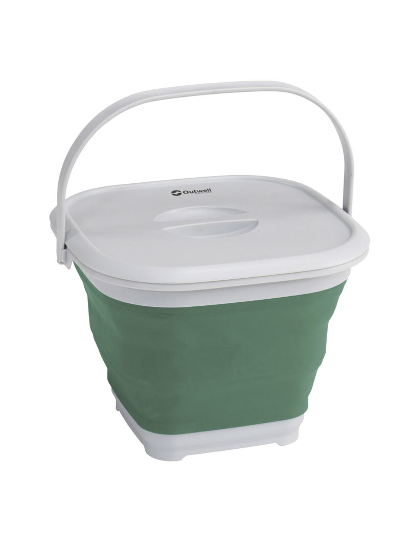 Găleată Outwell Collaps Bucket Square w/lid - shadow green