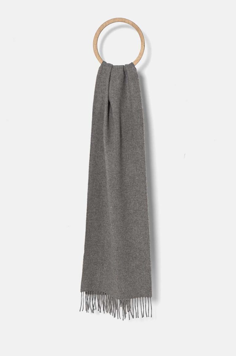 Gant esarfa de lana culoarea gri