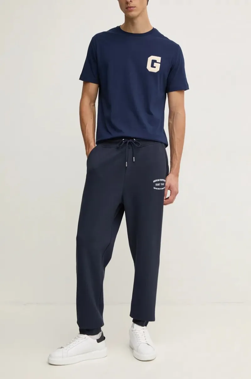 Gant pantaloni de trening culoarea albastru marin