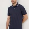 Gant polo de bumbac culoarea albastru marin