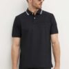 Gant polo de bumbac culoarea negru