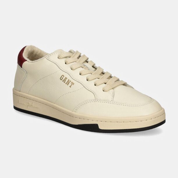 Gant sneakers din piele Prepus culoarea bej