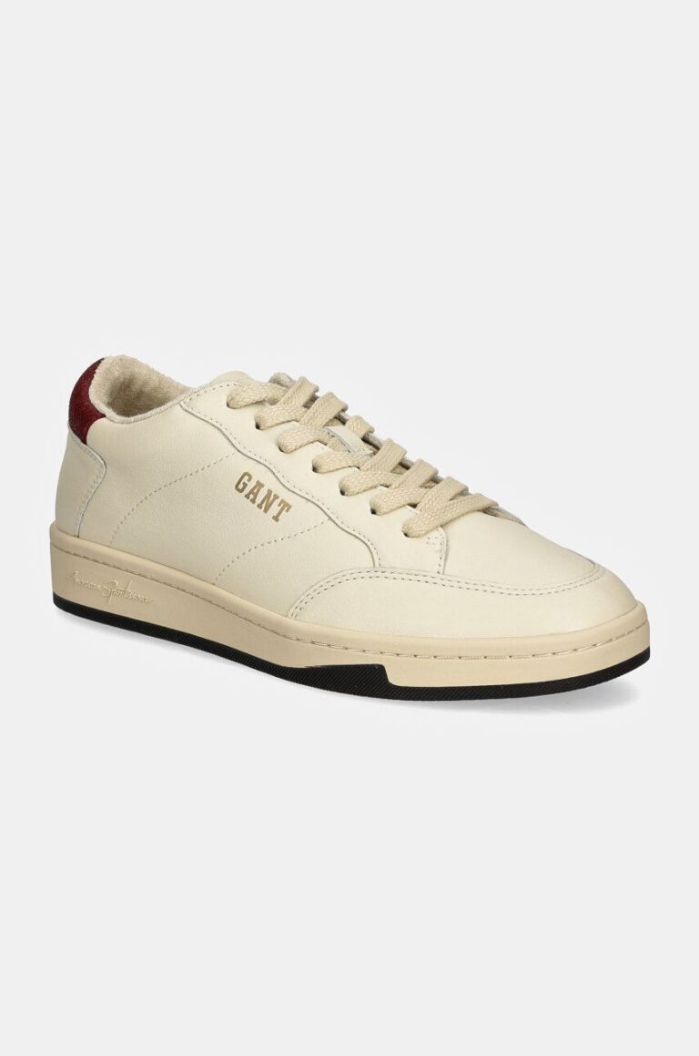 Gant sneakers din piele Prepus culoarea bej