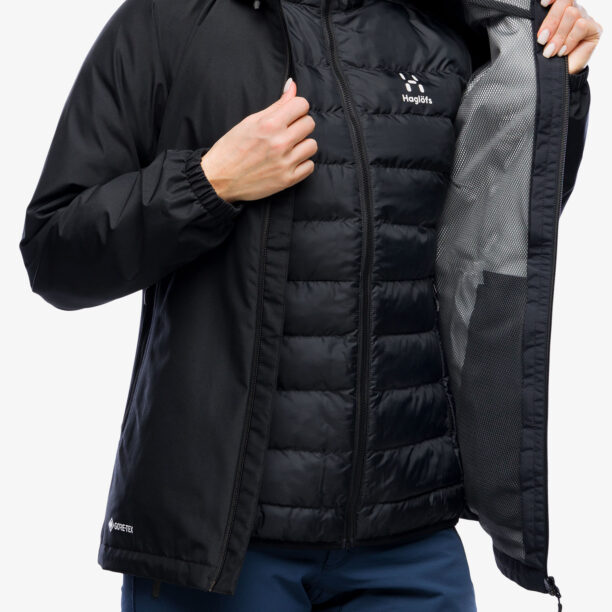 Original Geaca 3 in 1 femei Haglofs Eldstad 3-in-1 Mimic GTX Jacket - true black