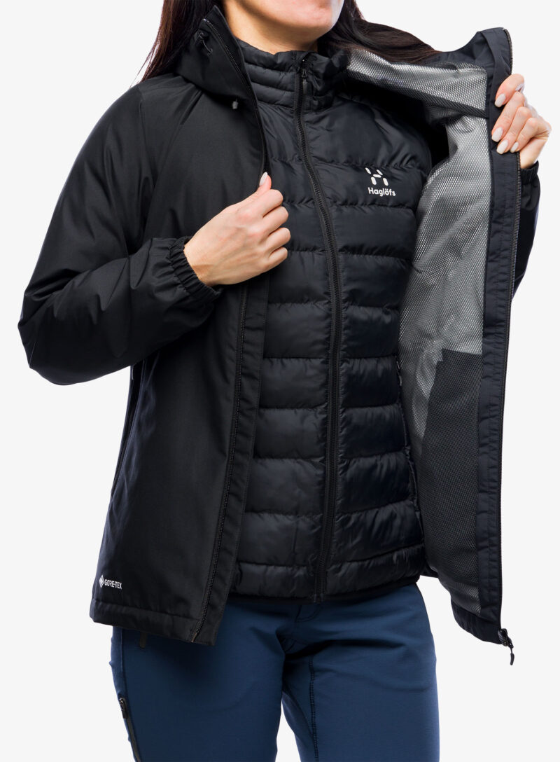 Original Geaca 3 in 1 femei Haglofs Eldstad 3-in-1 Mimic GTX Jacket - true black