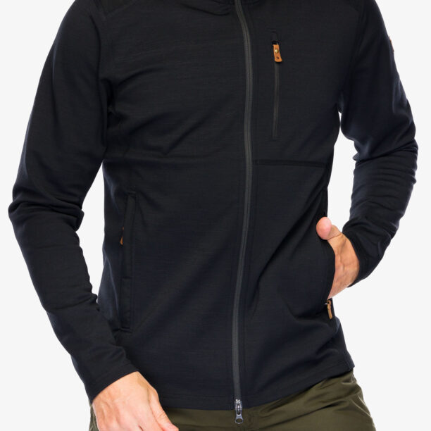 Geaca Fjallraven Keb Fleece Hoodie - black