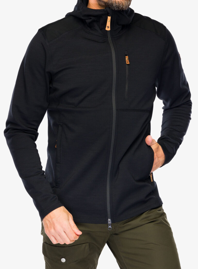 Geaca Fjallraven Keb Fleece Hoodie - black