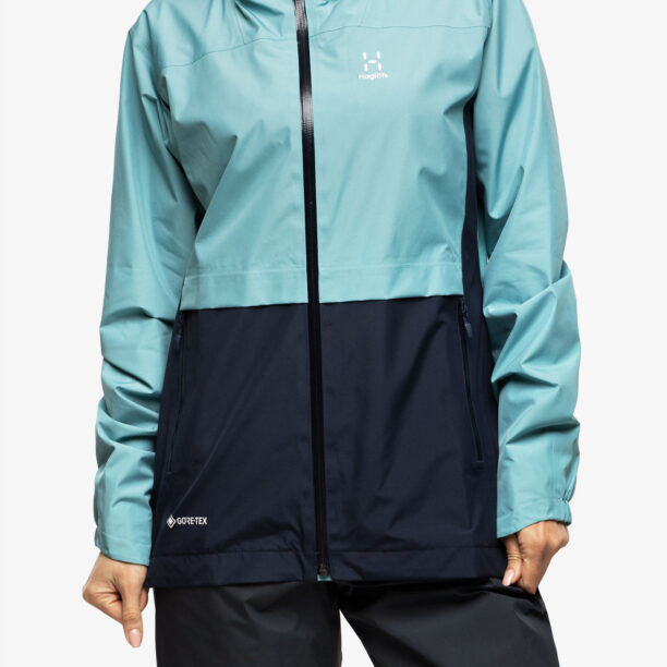 Geaca GORE-TEX femei Haglofs Wilda GTX Jacket - frost blue/tarn blue