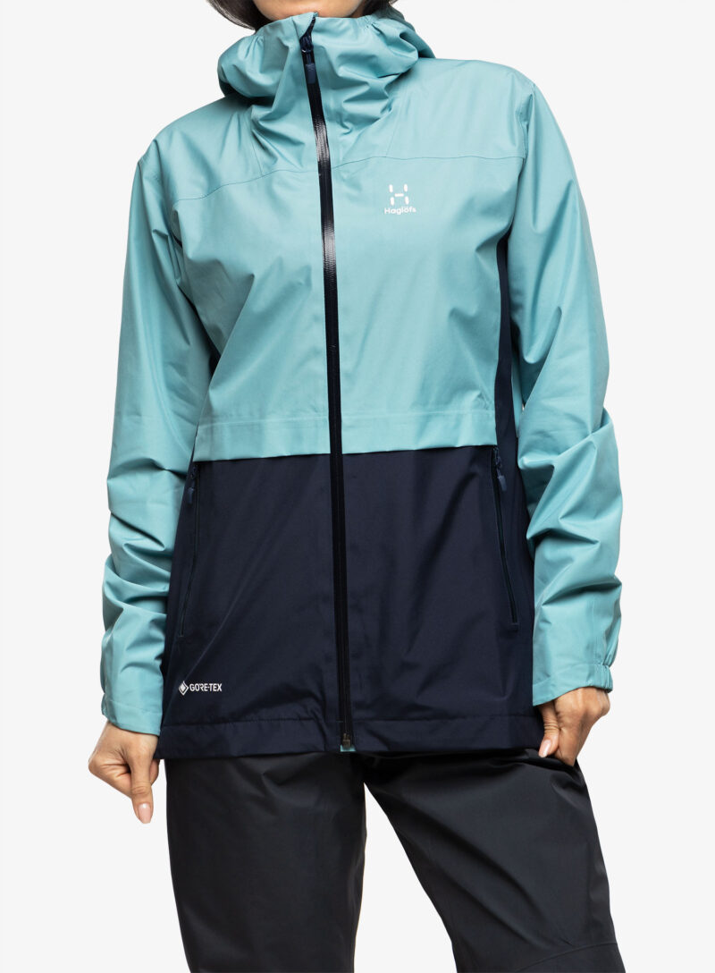 Geaca GORE-TEX femei Haglofs Wilda GTX Jacket - frost blue/tarn blue