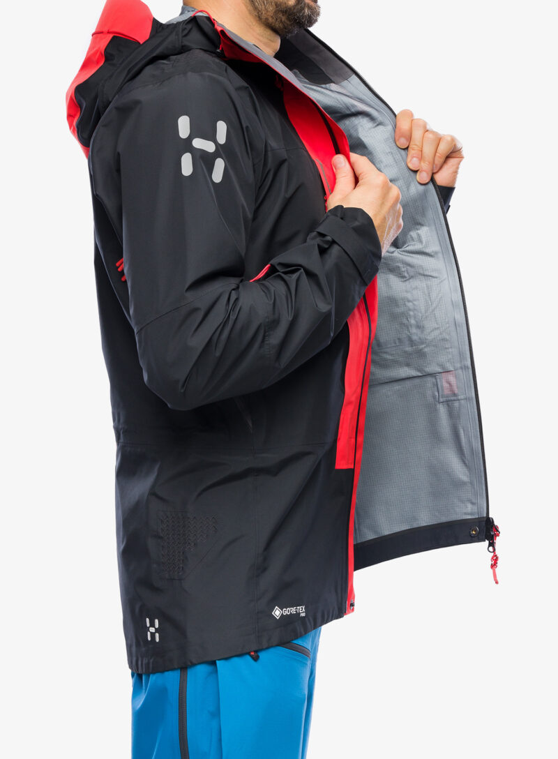 Original Geaca Haglofs L.I.M ZT Mountain GTX PRO Jacket - true black/zenith red