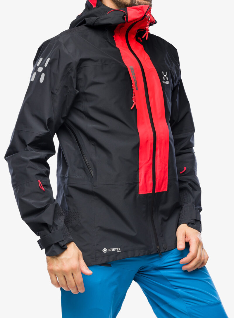 Geaca Haglofs L.I.M ZT Mountain GTX PRO Jacket - true black/zenith red