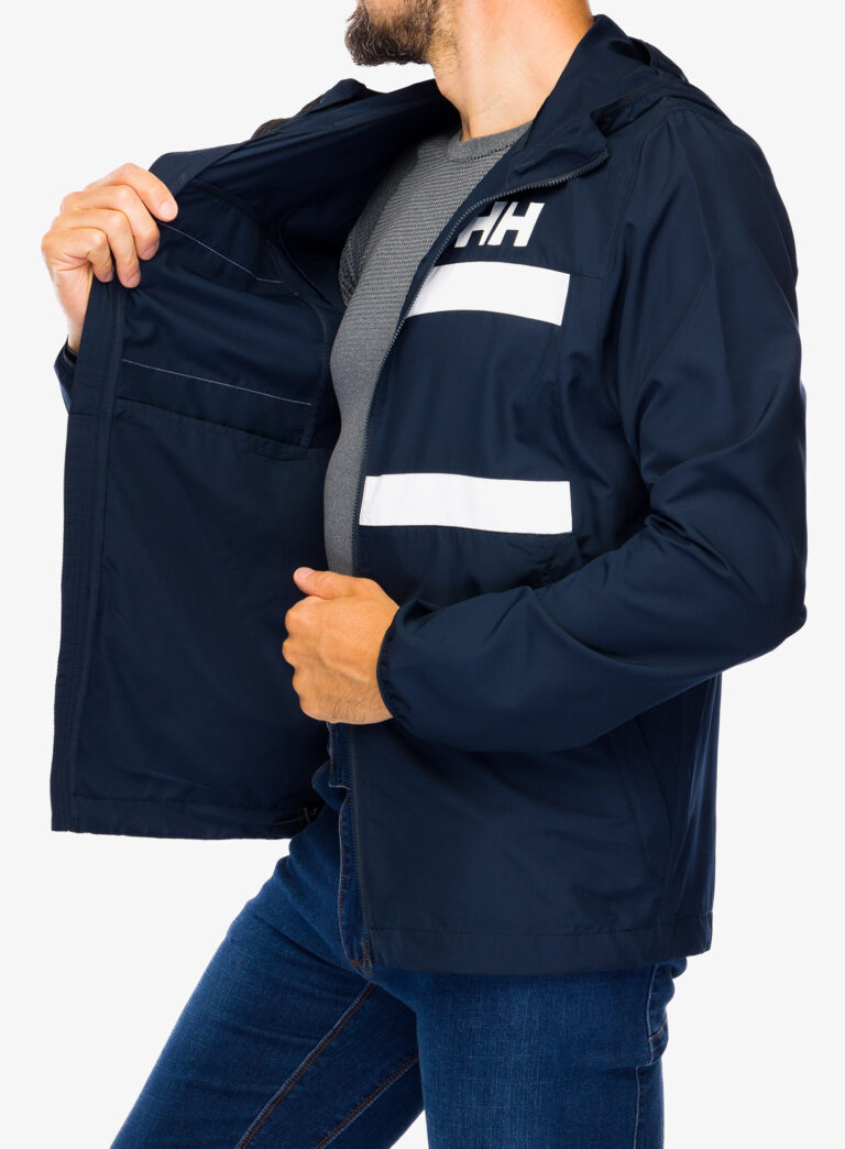 Geaca Helly Hansen Salt Striped Windbreaker Jacket - navy - imagine 6