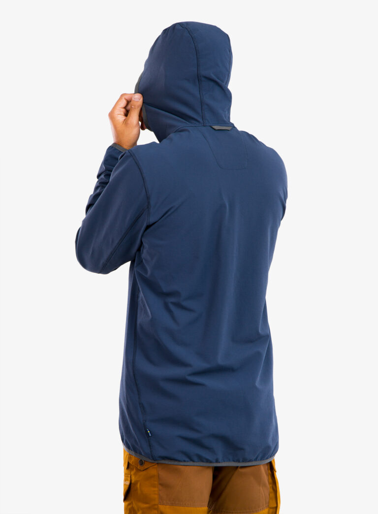 Geaca Softshell Fjallraven Bergtagen Stretch Half Zip - mountain blue preţ