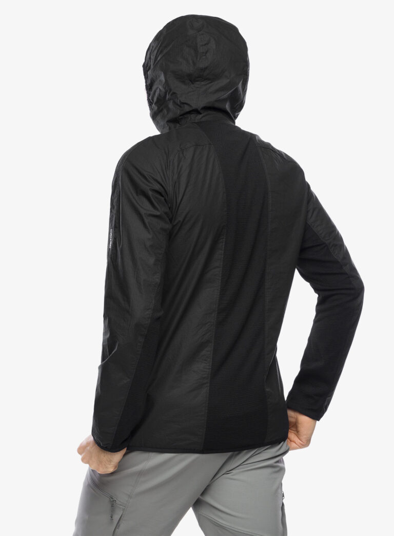 Geaca Softshell Icebreaker Shell+ Cotton Windbreaker - black - imagine 6