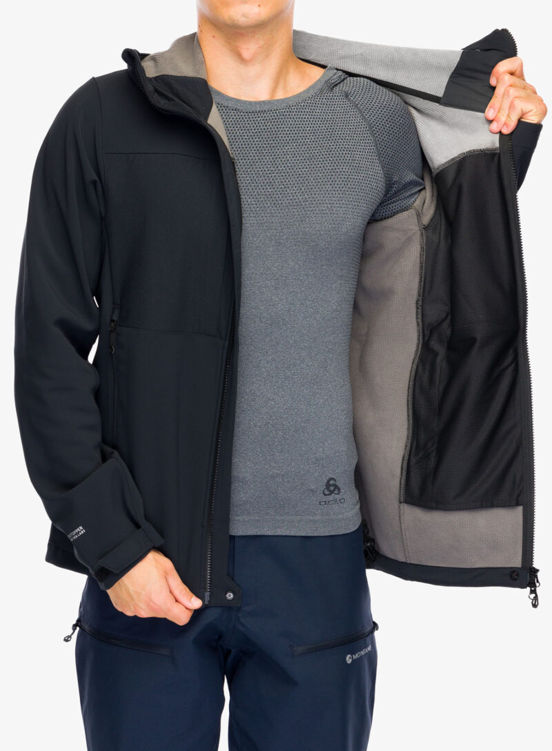 Original Geaca Softshell Montane Windjammer XPD Hoodie - black