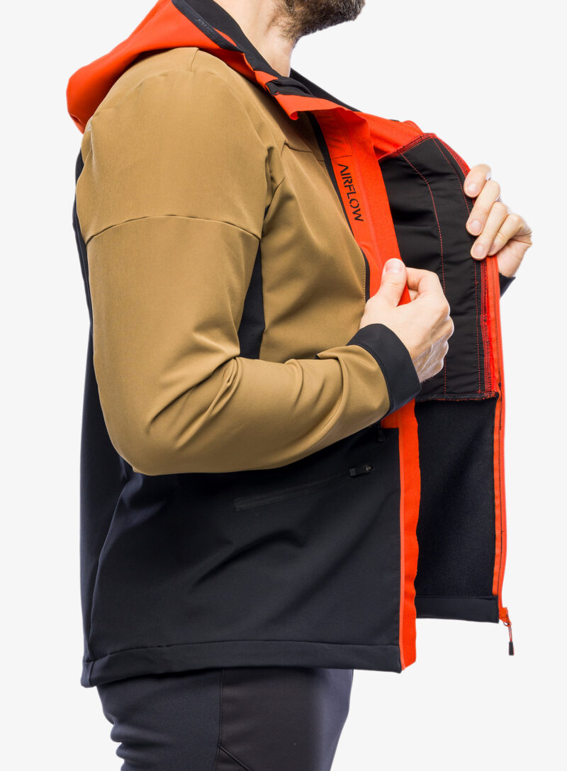 Preţ Geaca Softshell Ziener Nikado - walnut/new red