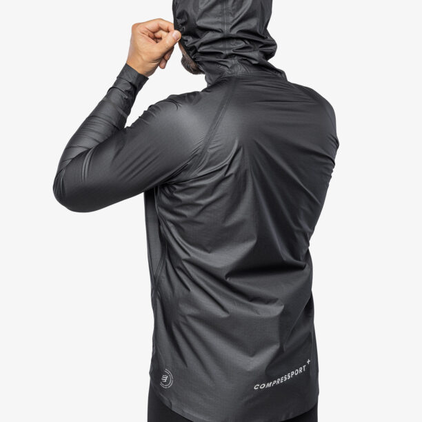 Original Geaca alergare Compressport Thunderstorm Waterproof 25/75 Jacket - black