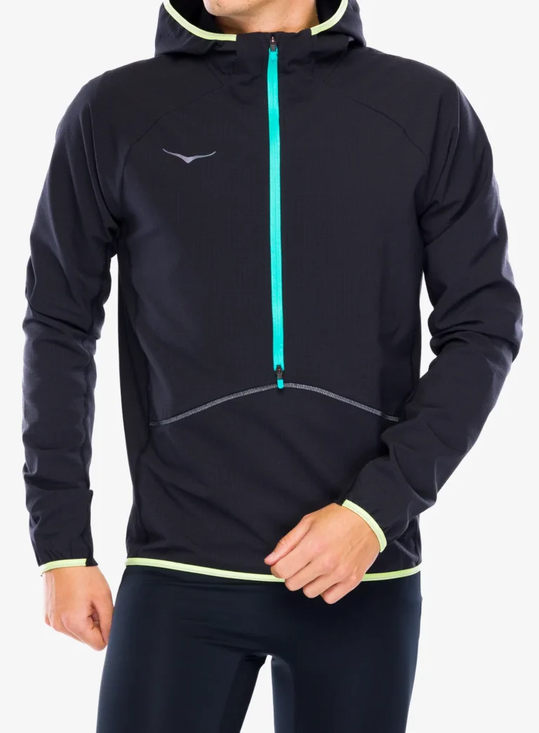 Geaca alergare Hoka SkyGlow Half-Zip - black