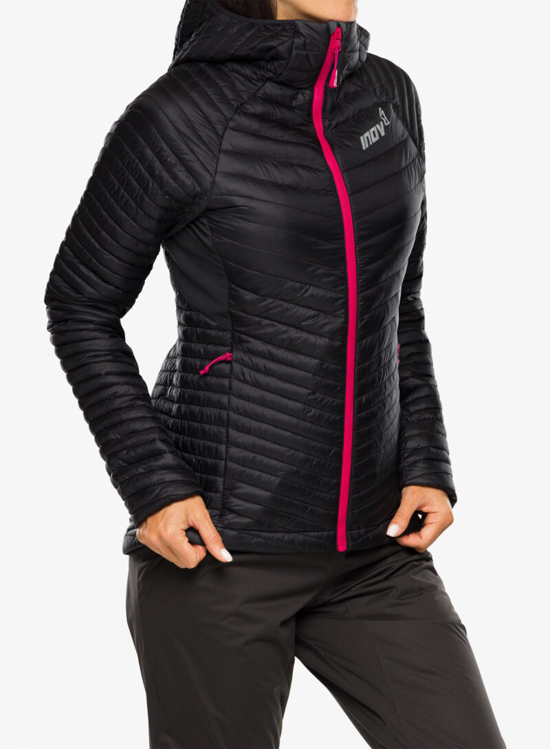 Cumpăra Geaca alergare femei Inov-8 Thermoshell Pro FZ - black/pink