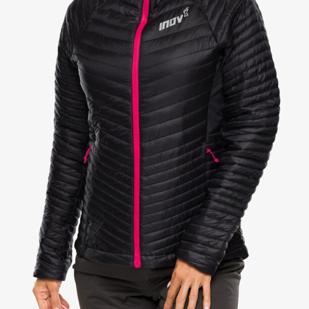 Geaca alergare femei Inov-8 Thermoshell Pro FZ - black/pink