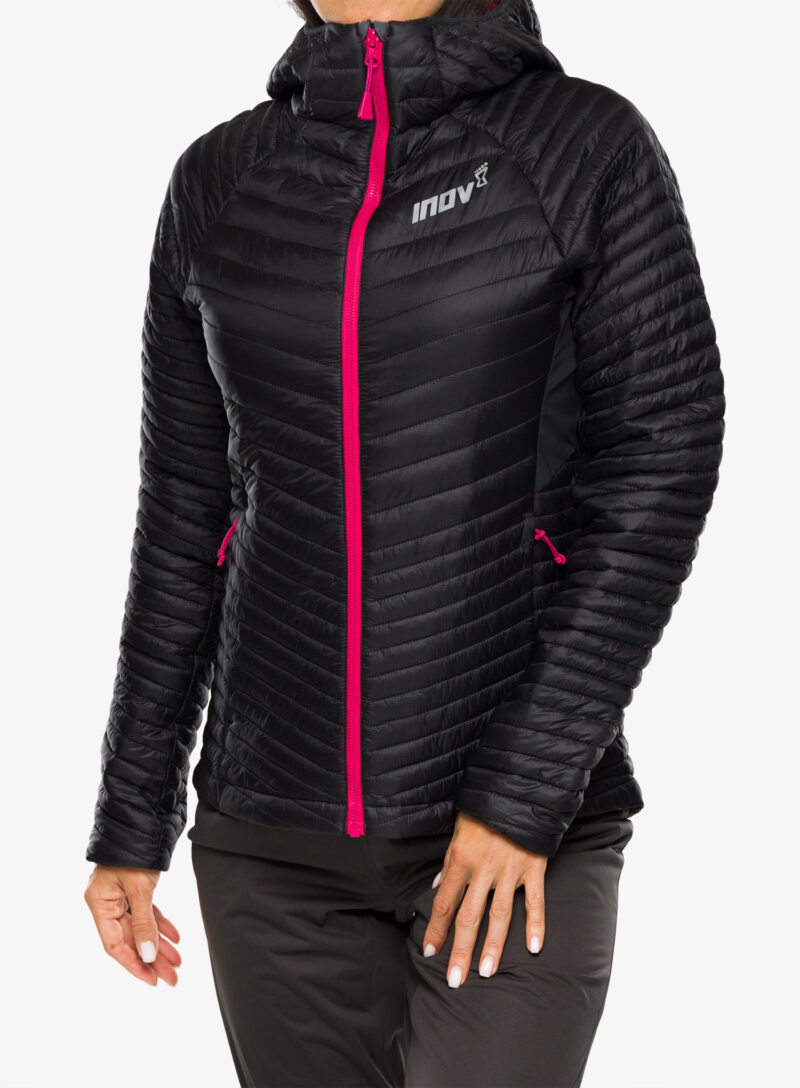 Geaca alergare femei Inov-8 Thermoshell Pro FZ - black/pink