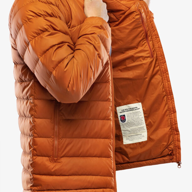 Original Geaca barbati Fjallraven Expedition Pack Down Jacket - terracotta brown